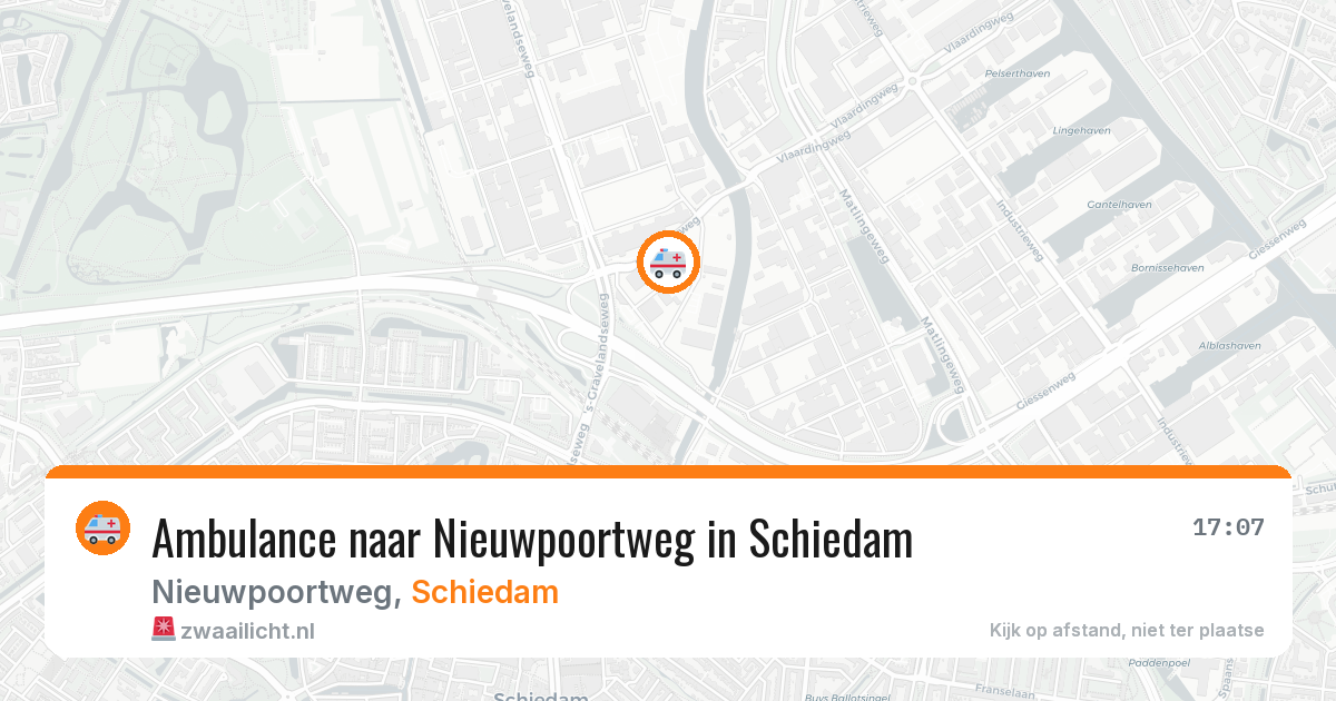 Ambulance naar Nieuwpoortweg in Schiedam — 12 aug 2026