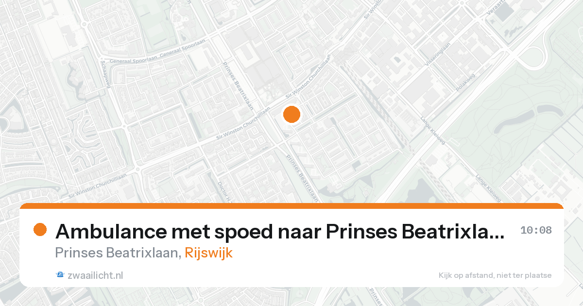 Ambulance met spoed naar Prinses Beatrixlaan in Rijswijk — 16 aug 2026
