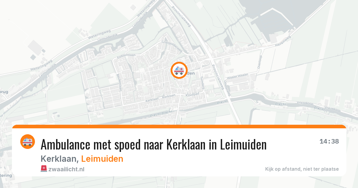 Ambulance met spoed naar Kerklaan in Leimuiden — 7 apr 2026