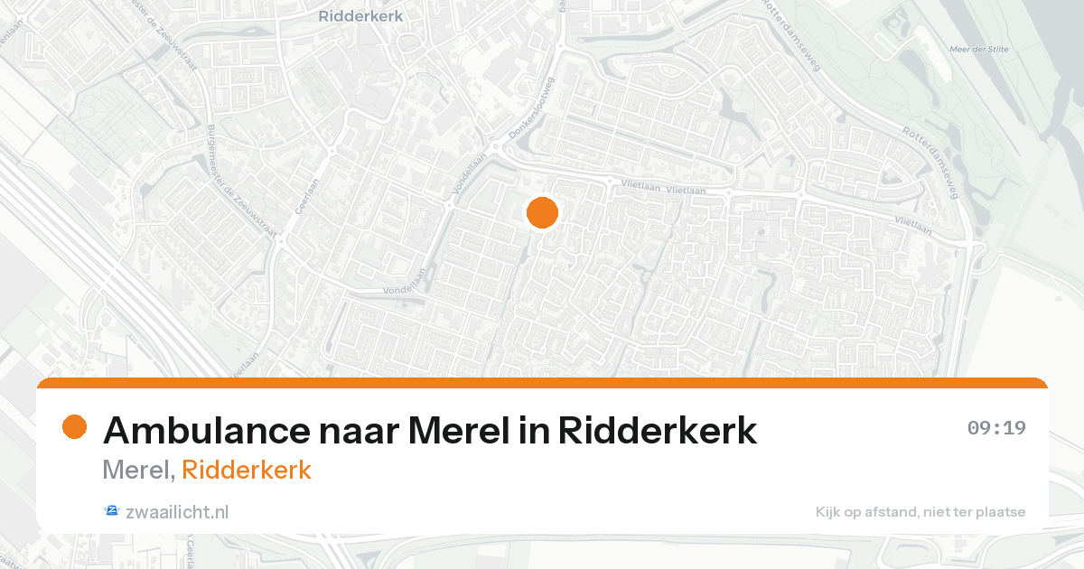 Ambulance naar Merel in Ridderkerk — 18 aug 2026