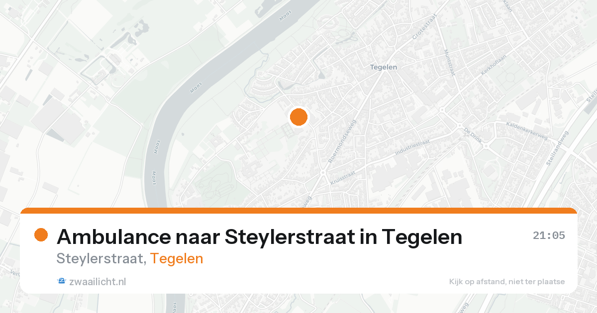 Ambulance naar Steylerstraat in Tegelen — 15 aug 2026