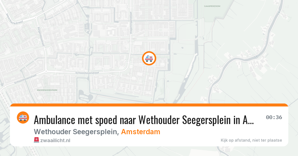 Ambulance met spoed naar Wethouder Seegersplein in Amsterdam — 9 jul 2026