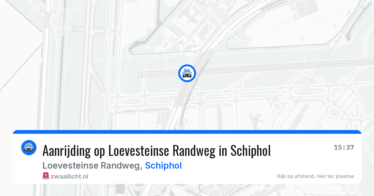 Aanrijding op Loevesteinse Randweg in Schiphol — 20 apr 2026