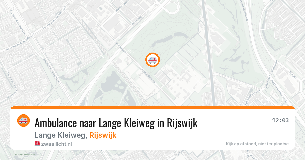 Ambulance naar Lange Kleiweg in Rijswijk — 13 aug 2026