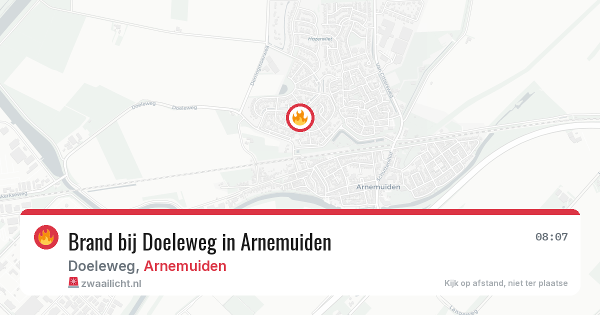 Brand bij Doeleweg in Arnemuiden — 25 mei 2026