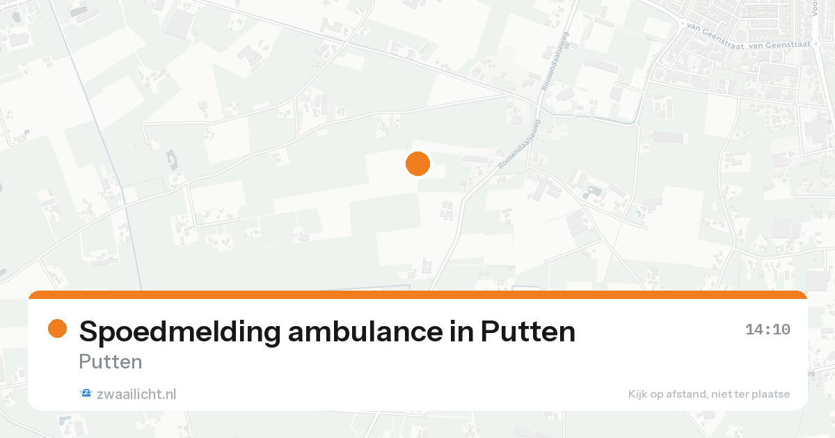 Spoedmelding ambulance in Putten — 17 aug 2026