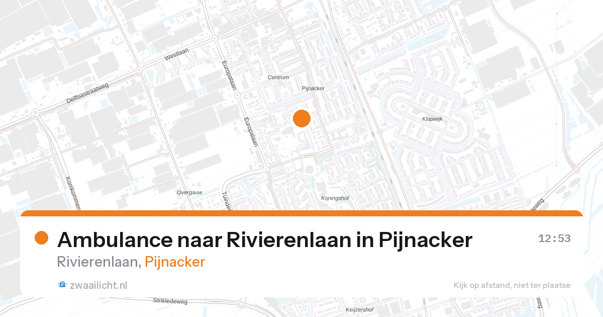 Ambulance naar Rivierenlaan in Pijnacker — 11 mei 2026