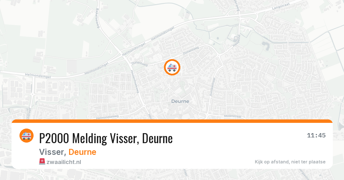 P2000 Melding Visser, Deurne — 13 aug 2026