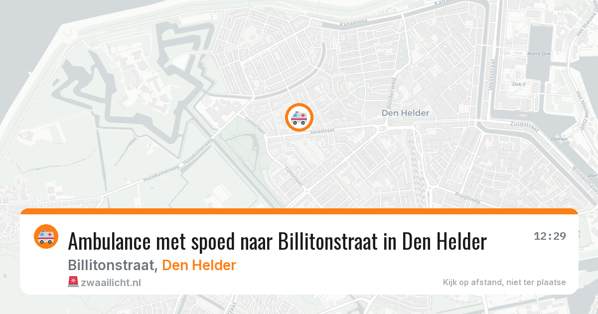 Ambulance met spoed naar Billitonstraat in Den Helder — 2 jul 2026