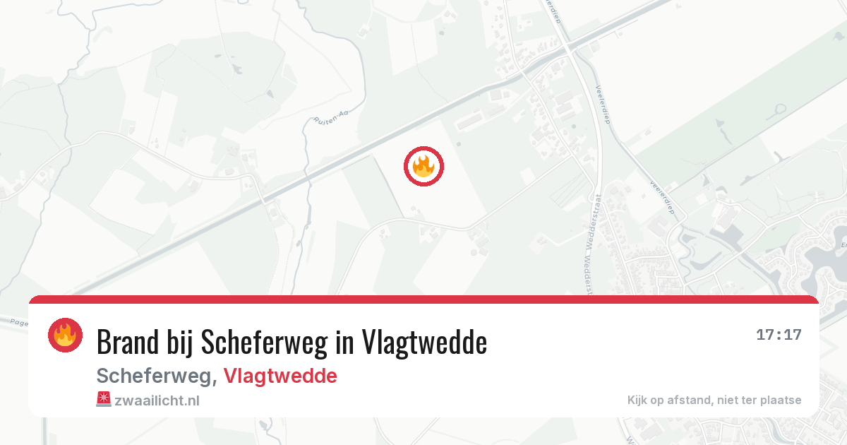Brand bij Scheferweg in Vlagtwedde — 12 aug 2026