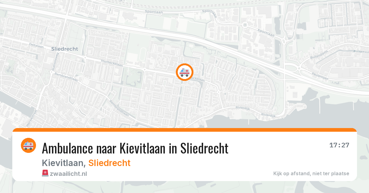 Ambulance naar Kievitlaan in Sliedrecht — 22 jun 2026