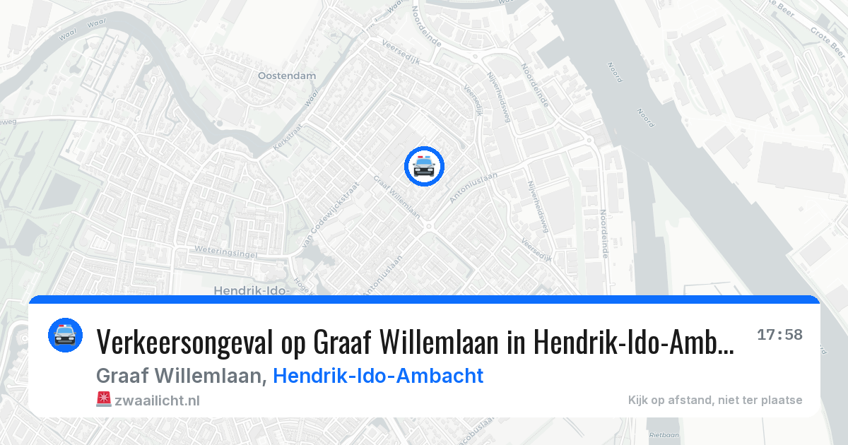 Verkeersongeval op Graaf Willemlaan in Hendrik-Ido-Ambacht — 22 apr 2026