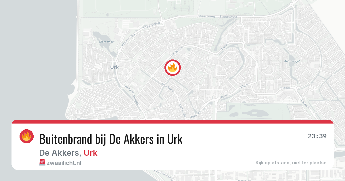 Buitenbrand bij De Akkers in Urk — 8 aug 2026