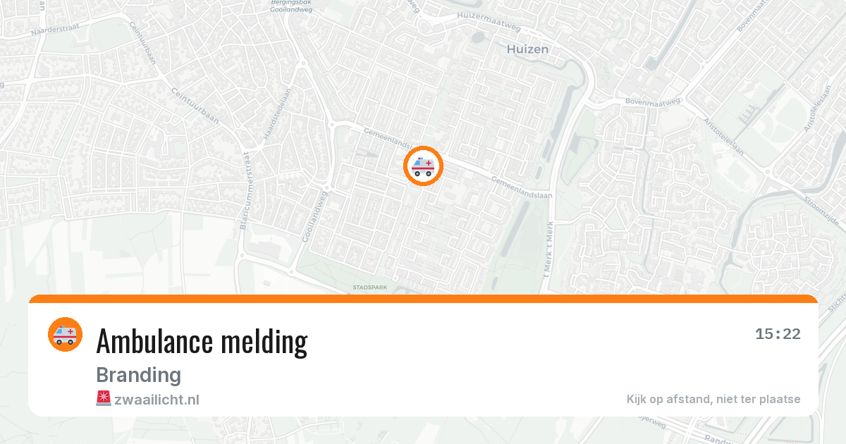 Ambulance melding — 6 jul 2026