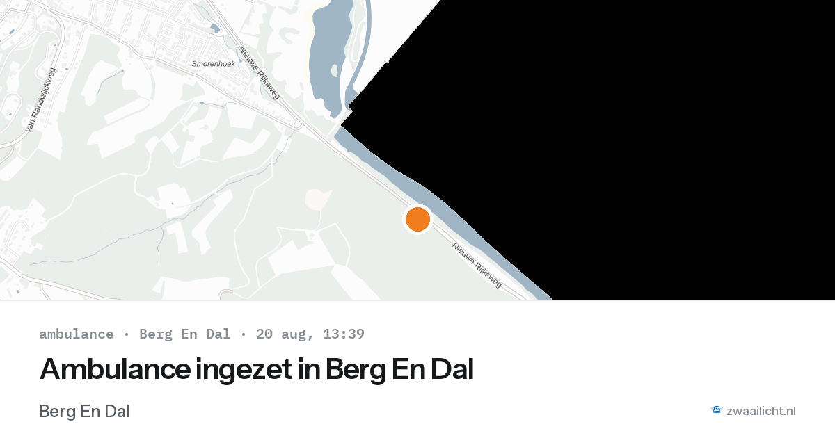 Ambulance ingezet in Berg En Dal — 20 aug 2026