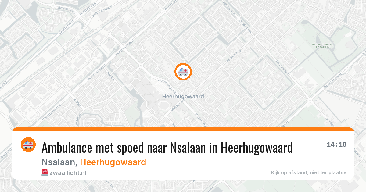 Ambulance met spoed naar Nsalaan in Heerhugowaard — 1 jul 2026