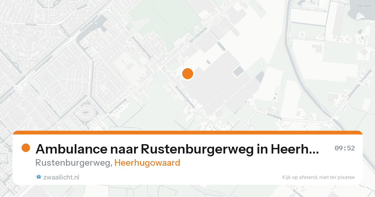 Ambulance naar Rustenburgerweg in Heerhugowaard — 23 aug 2026