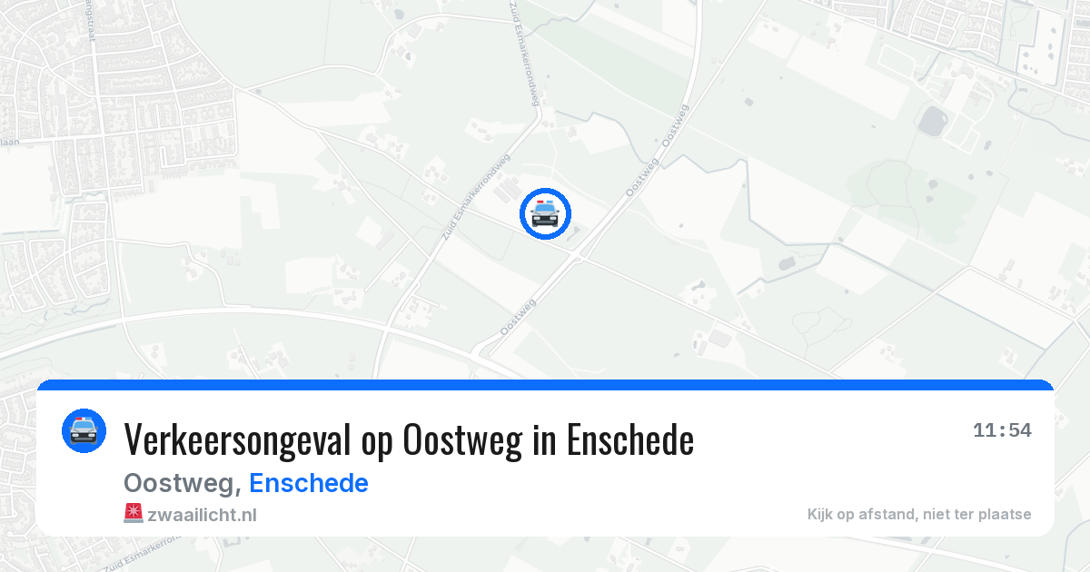 Verkeersongeval op Oostweg in Enschede — 21 jun 2026