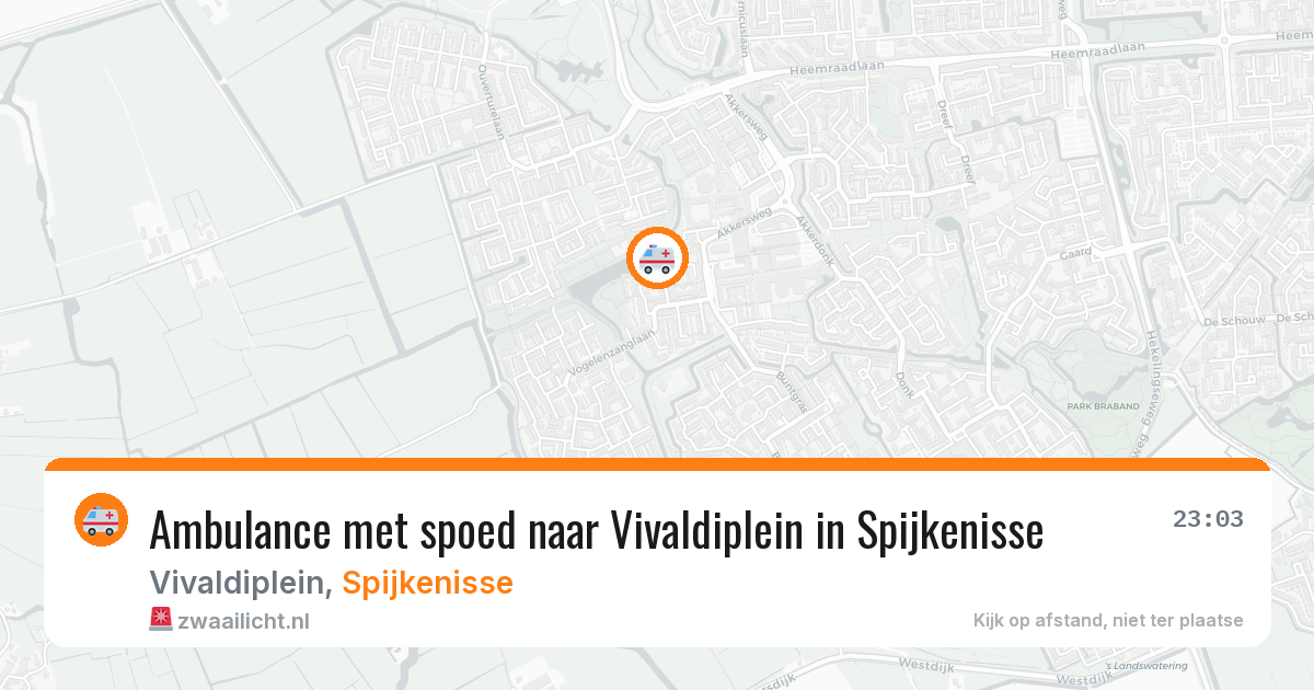 Ambulance met spoed naar Vivaldiplein in Spijkenisse — 28 jul 2026