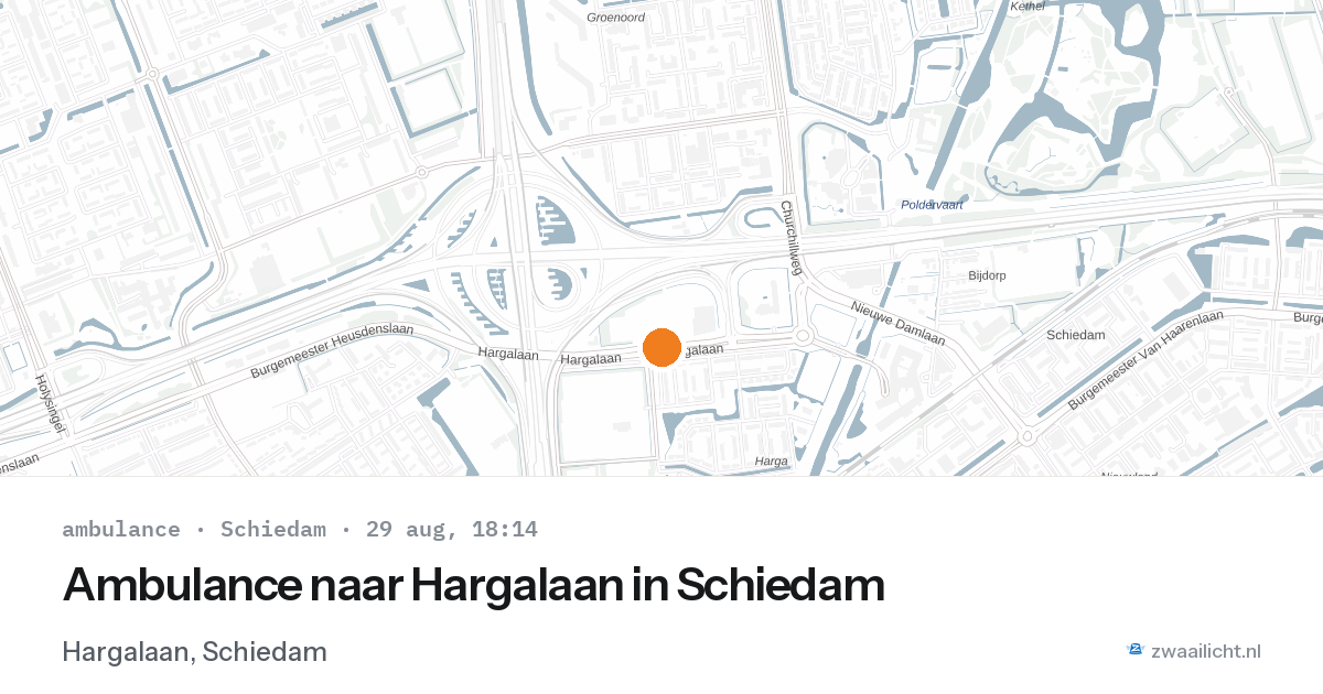 Ambulance naar Hargalaan in Schiedam — 29 aug 2026