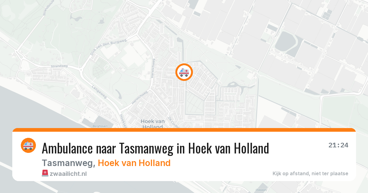 Ambulance naar Tasmanweg in Hoek van Holland — 7 aug 2026