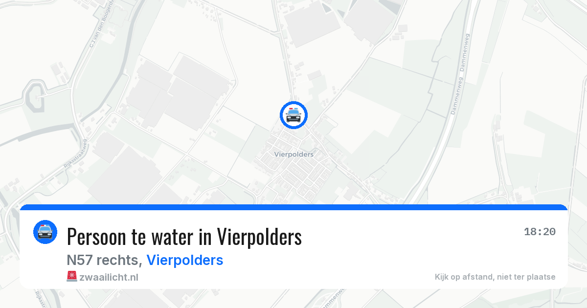 Persoon te water in Vierpolders — 26 jun 2026