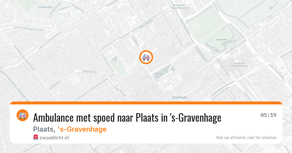 Ambulance met spoed naar Plaats in 's-Gravenhage — 11 mei 2026