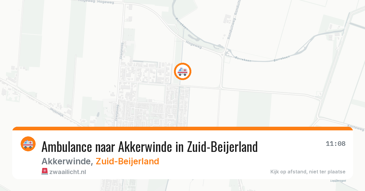 Ambulance naar Akkerwinde in Zuid-Beijerland — 30 jun 2026