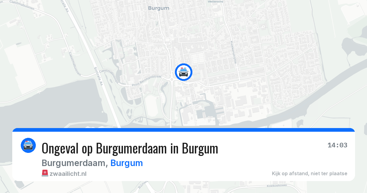 Ongeval op Burgumerdaam in Burgum — 19 jan 2026