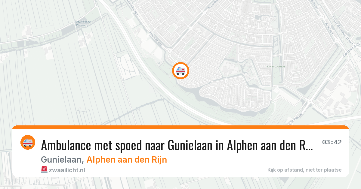 Ambulance met spoed naar Gunielaan in Alphen aan den Rijn — 1 jul 2026