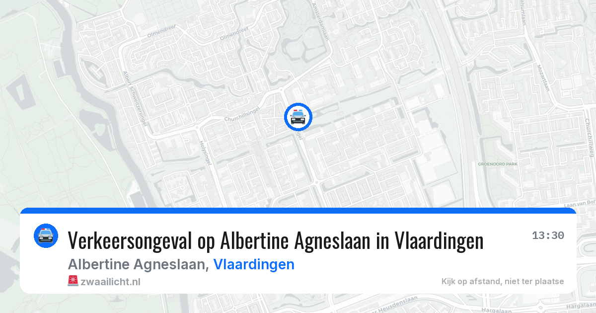 Verkeersongeval op Albertine Agneslaan in Vlaardingen — 27 mei 2026