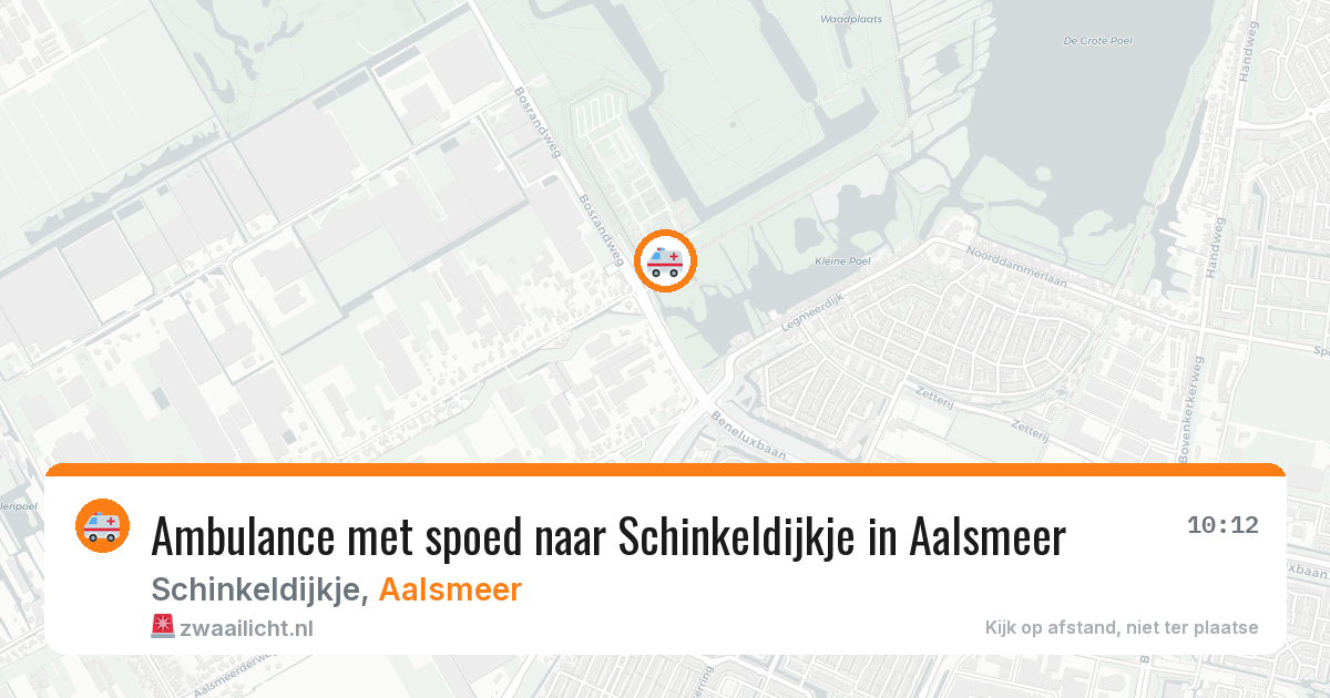 Ambulance met spoed naar Schinkeldijkje in Aalsmeer — 17 mei 2026