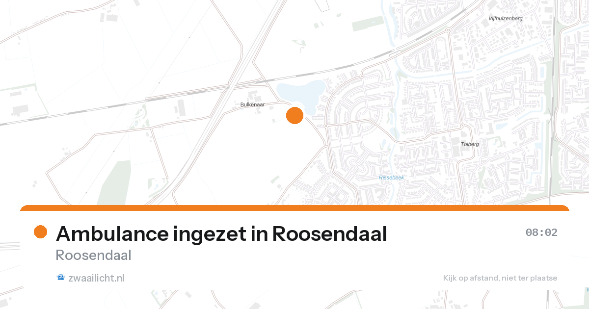 Ambulance ingezet in Roosendaal — 27 aug 2026