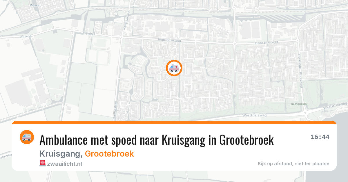Ambulance met spoed naar Kruisgang in Grootebroek — 5 apr 2026