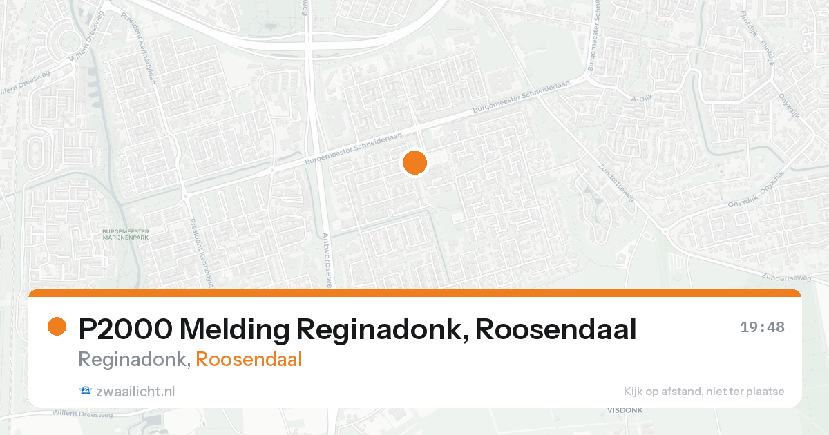 P2000 Melding Reginadonk, Roosendaal — 7 feb 2026