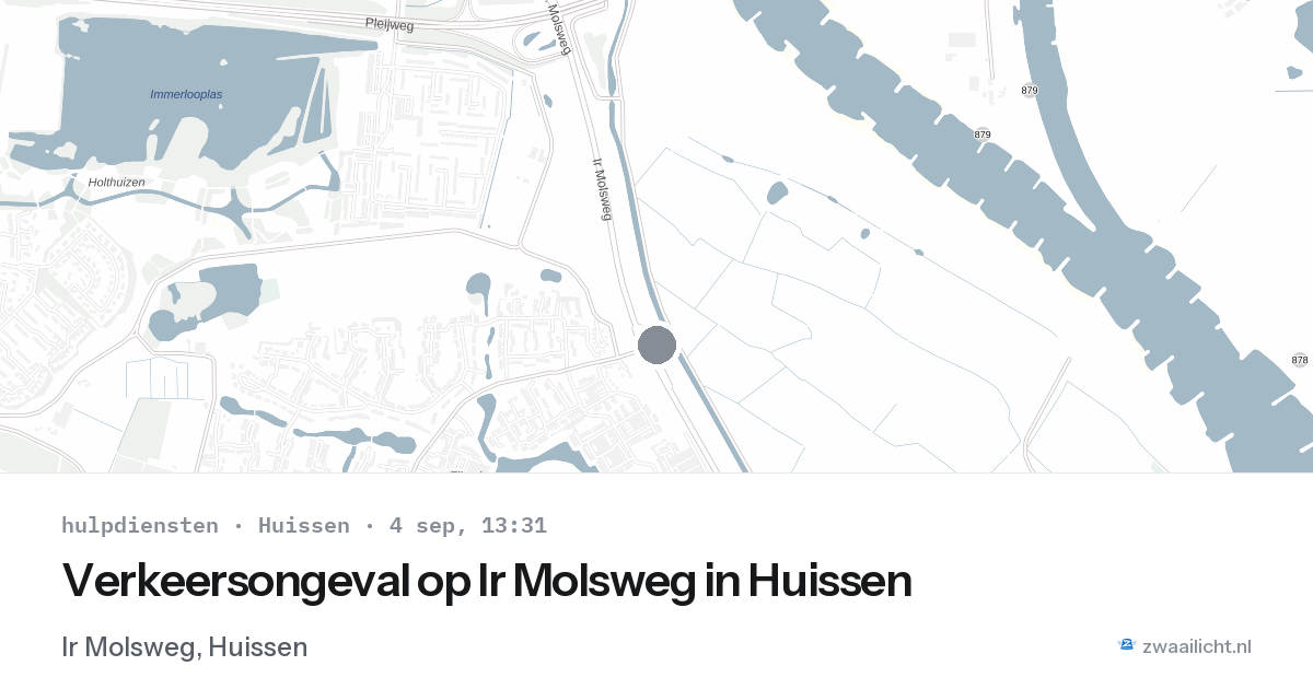 Verkeersongeval op Ir Molsweg in Huissen — 4 sep 2026