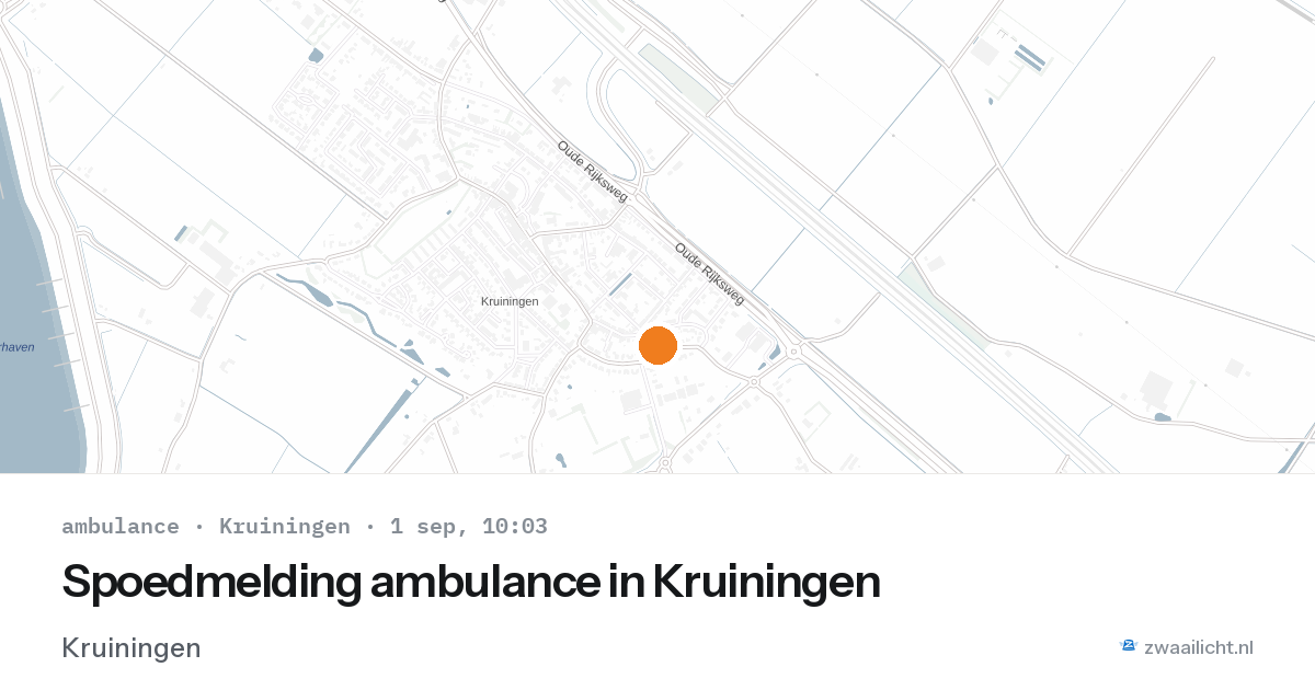 Spoedmelding ambulance in Kruiningen — 1 sep 2026