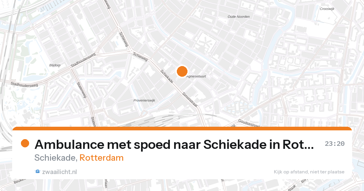 Ambulance met spoed naar Schiekade in Rotterdam — 26 aug 2026