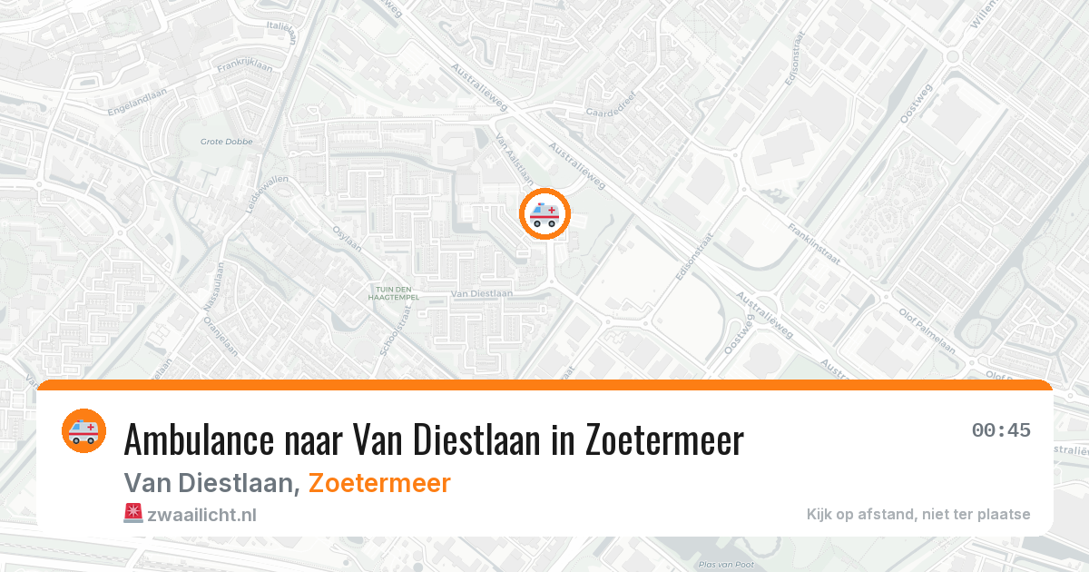 Ambulance naar Van Diestlaan in Zoetermeer — 20 jun 2026