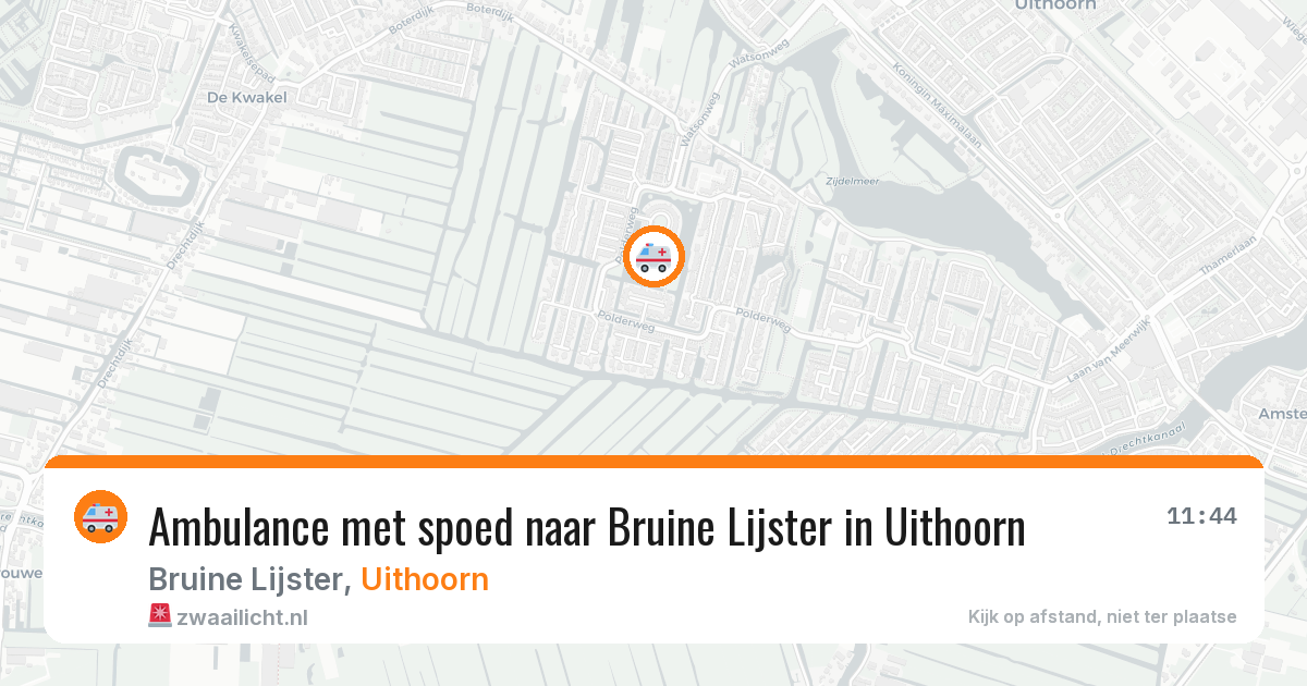 Ambulance met spoed naar Bruine Lijster in Uithoorn — 4 aug 2026