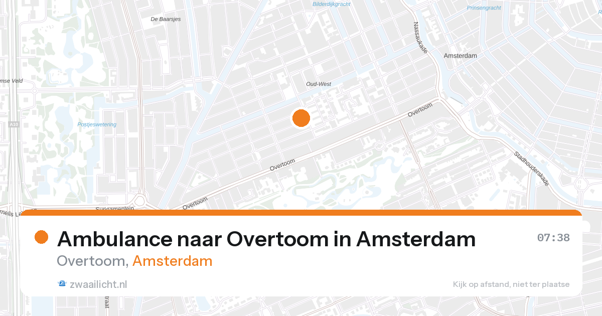 Ambulance naar Overtoom in Amsterdam — 27 aug 2026