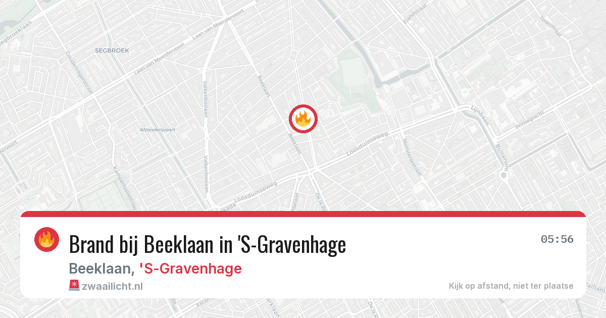 Brand bij Beeklaan in 'S-Gravenhage — 7 jun 2026