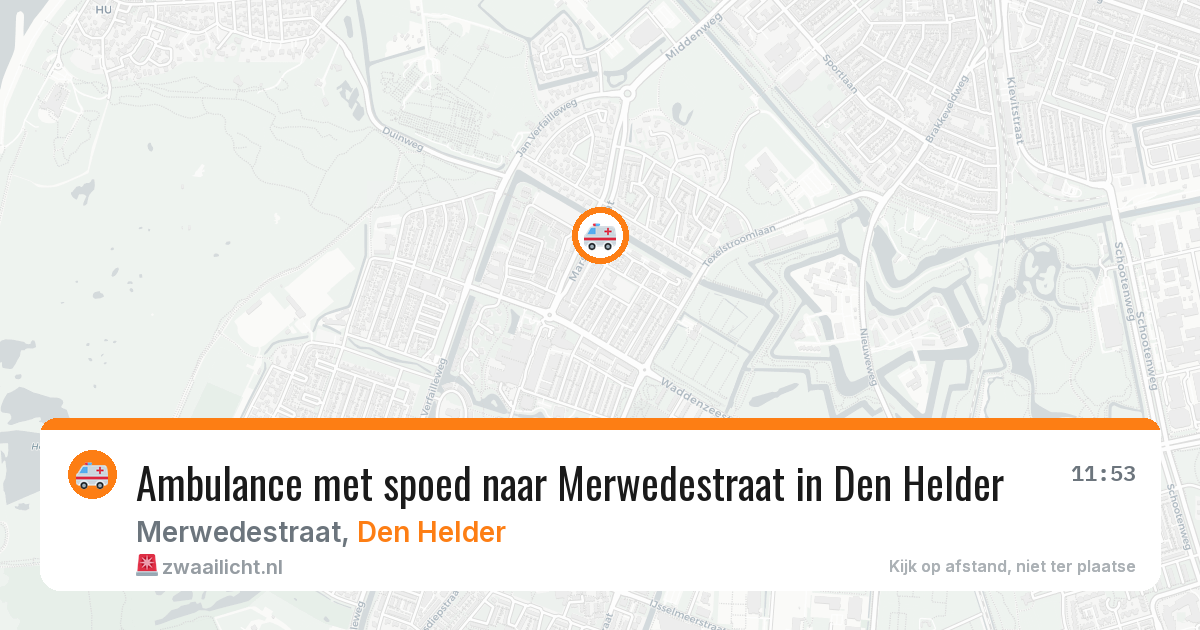 Ambulance met spoed naar Merwedestraat in Den Helder — 8 apr 2026