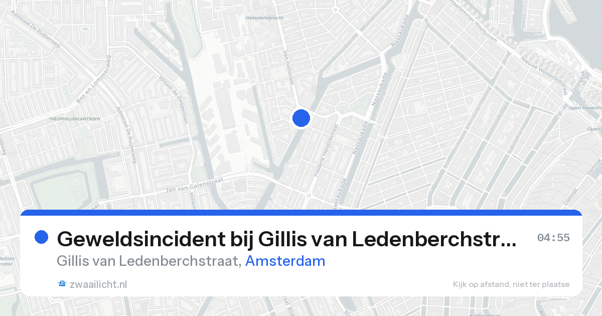 Geweldsincident bij Gillis van Ledenberchstraat in Amsterdam — 23 aug 2026