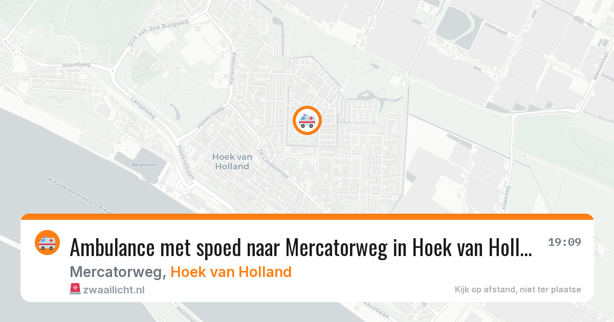 Ambulance met spoed naar Mercatorweg in Hoek van Holland — 13 mei 2026