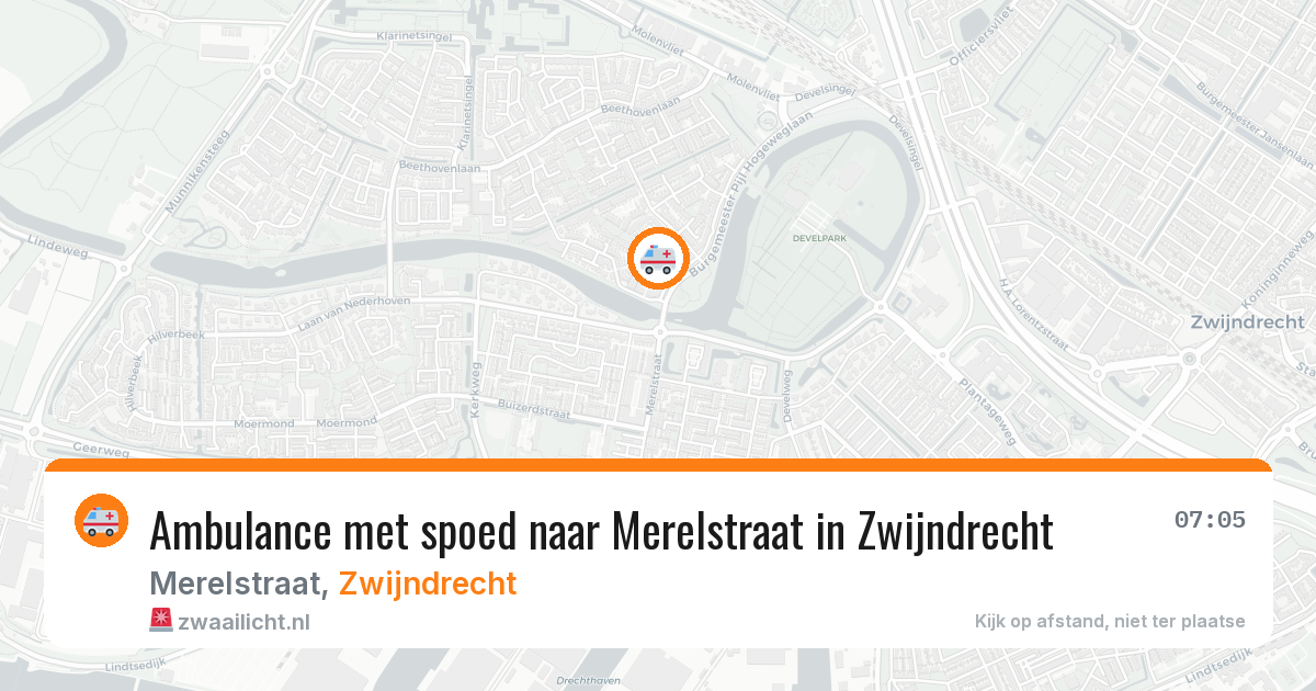 Ambulance met spoed naar Merelstraat in Zwijndrecht — 27 apr 2026