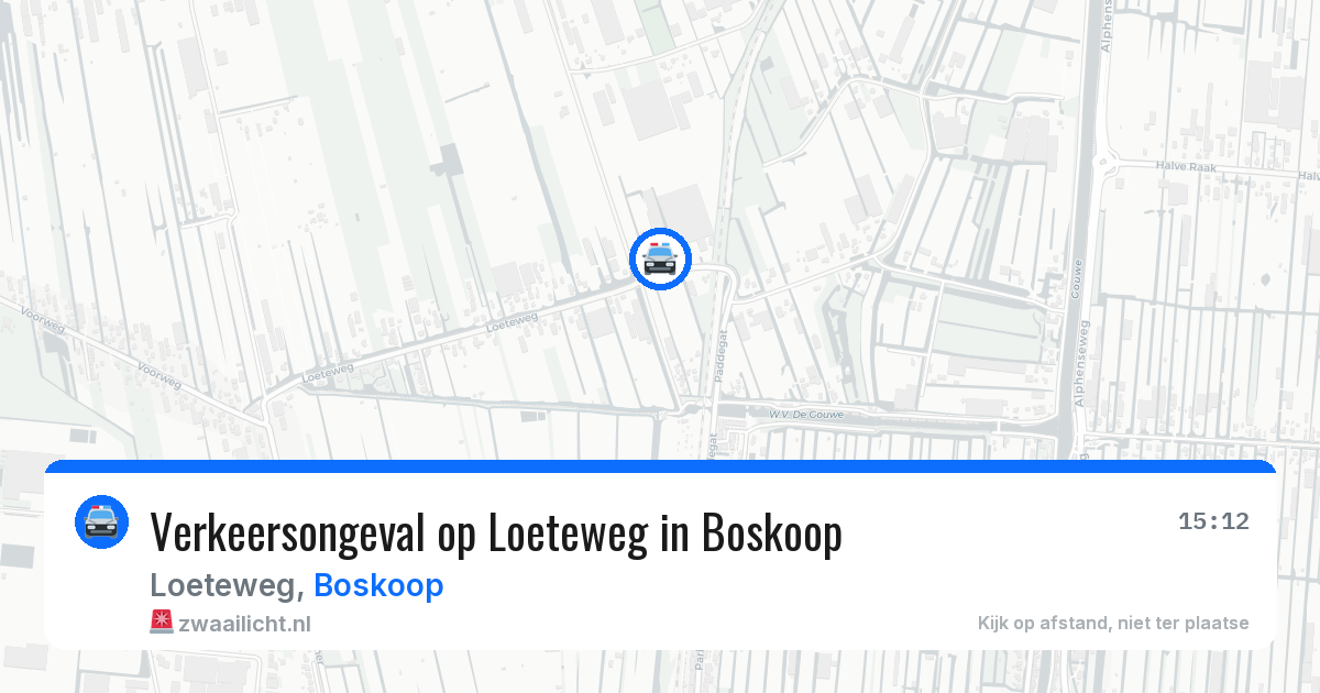 Verkeersongeval op Loeteweg in Boskoop — 16 jan 2026
