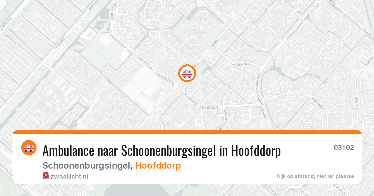 Ambulance naar Schoonenburgsingel in Hoofddorp — 18 jul 2026