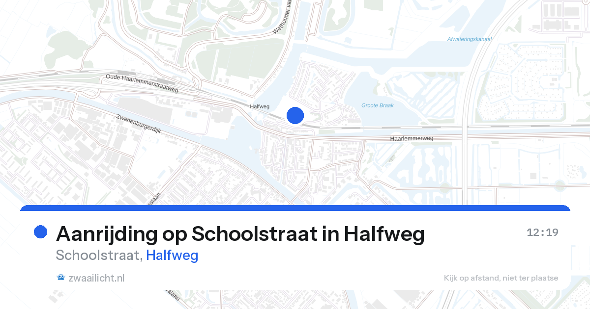 Aanrijding op Schoolstraat in Halfweg — 26 aug 2026