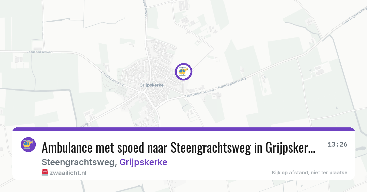 Ambulance met spoed naar Steengrachtsweg in Grijpskerke — 1 jul 2026